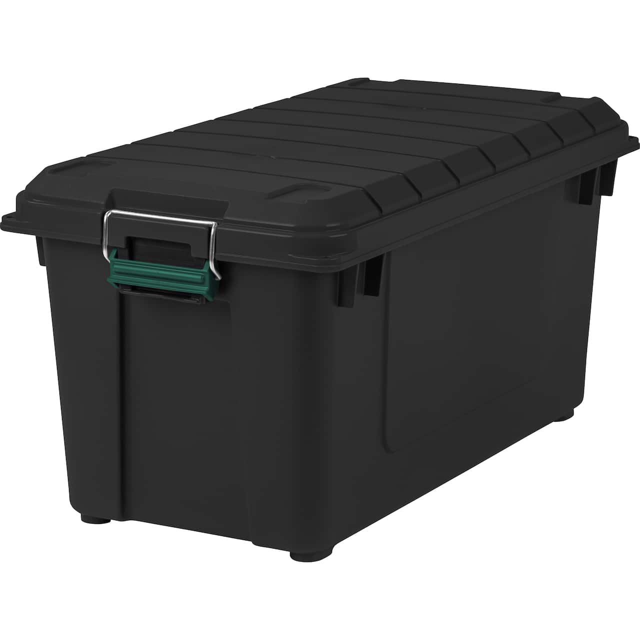 IRIS® Remington® 82qt. Black Store-It-All Utility Tote with Buckle Lid